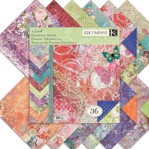 NWOT K & Company Jubilee Designer Paper Pad, 12-In x12 in—36 double-sided sheets